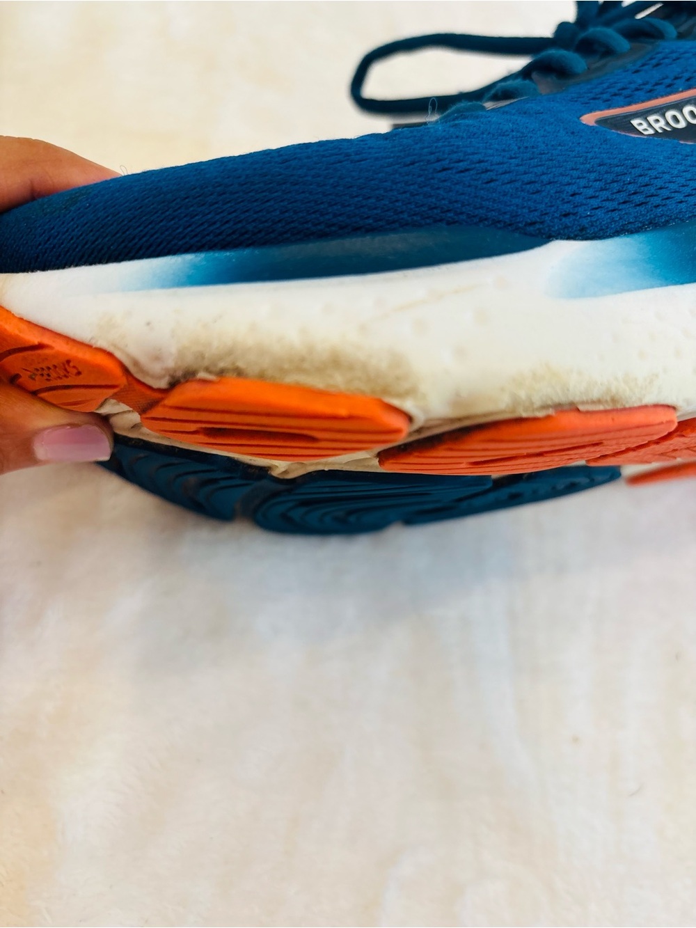Brooks Glycerin 21 Women’s Shoes - Navy with Orange Trim size 8 - Picture 10 of 12